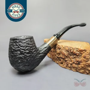 MBSD Briars by Piero Vitale Rusticated Brandy w/ Zebrawood Briar Pipe, New