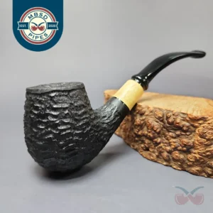 MBSD Briars by Piero Vitale Rusticated Brandy w/ Boxwood Briar Pipe, New