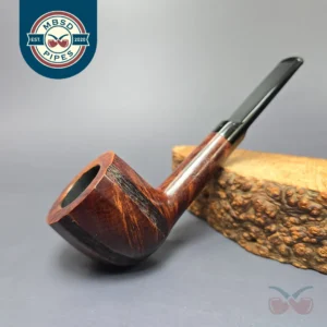 Barling's Make Family Era YOW Quaint EXEL Partially Rusticated Pot Estate Briar Pipe, English Estates