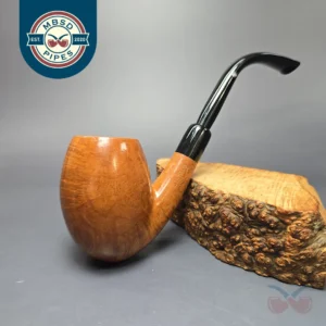Castello Trademark 4K Smooth Bent Egg w/ Lucite Mount Estate Briar Pipe, Unsmoked