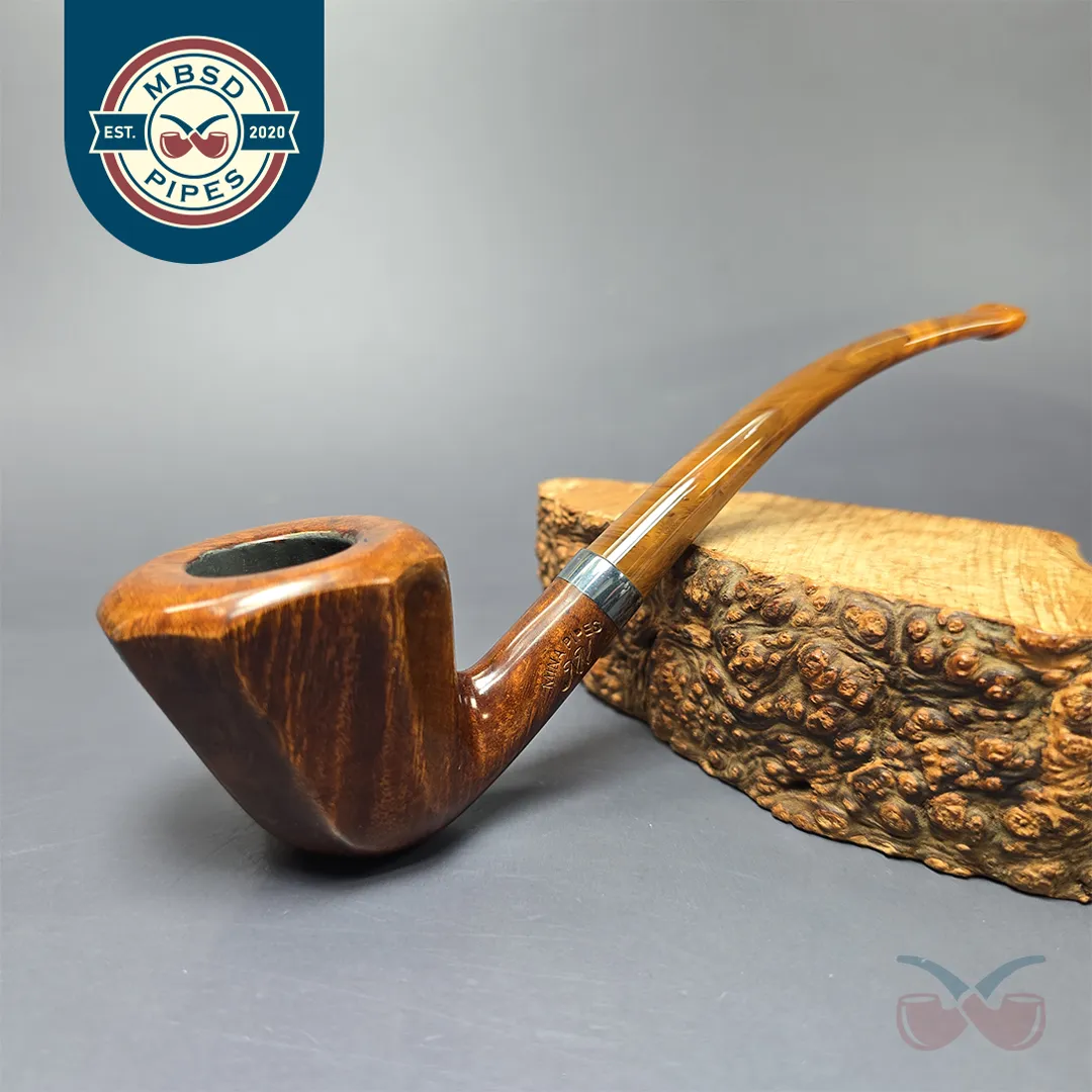 Mina Pipes Smooth Panel Dublin w/ Silver Estate Briar Pipe, Unsmoked