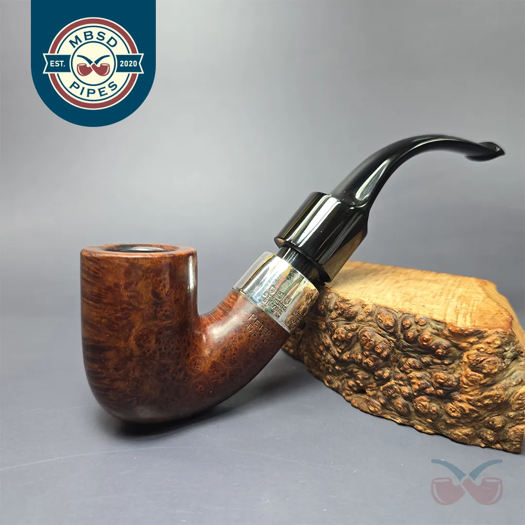 Peterson 1949-1963 Deluxe System 4S Smooth Bent Billiard w/ Bone Condenser Estate Briar Pipe, Irish Estates