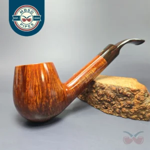 James Upshall Empire Series Tradition Magnum Smooth Bent Billiard Estate Briar Pipe, Unsmoked
