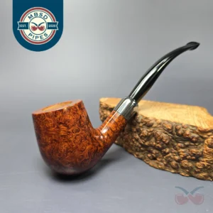 Vollmer & Nilsson Smooth Bent Billiard w/ Silver Estate Briar Pipe, Unsmoked