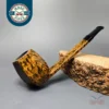 C-Pipe Smooth Deep Contrast Panel Lumberman Handmade Briar Pipe, New