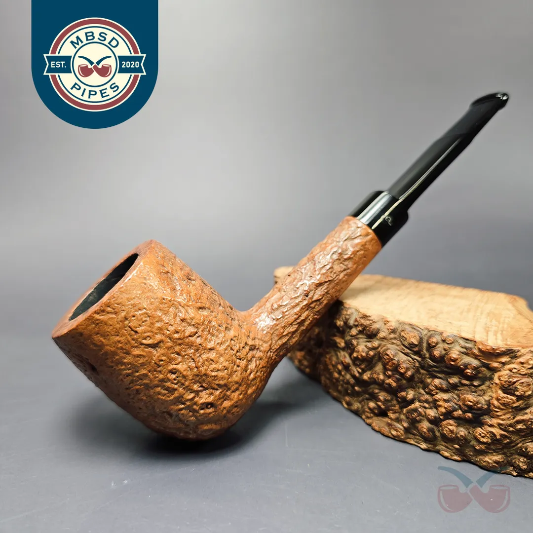 Charatan's Make 4420DC Sandblasted Billiard Estate Briar Pipe, English Estates