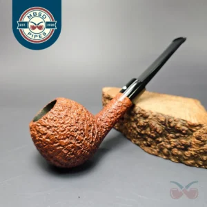Caminetto 1986-7 Business Rusticated Apple Estate Briar Pipe, Italian Estates