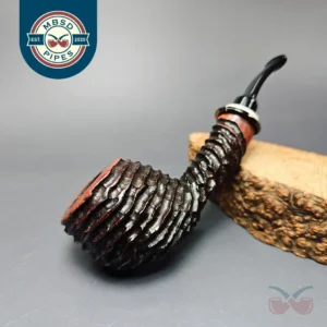 Peder Jeppesen Ida Rusticated Apple w/ Ivorite Estate Briar Pipe, Danish Estates