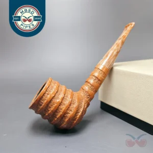 Ardor 2020 Spirale Rusticated Billiard Estate Briar Pipe, Italian Estates