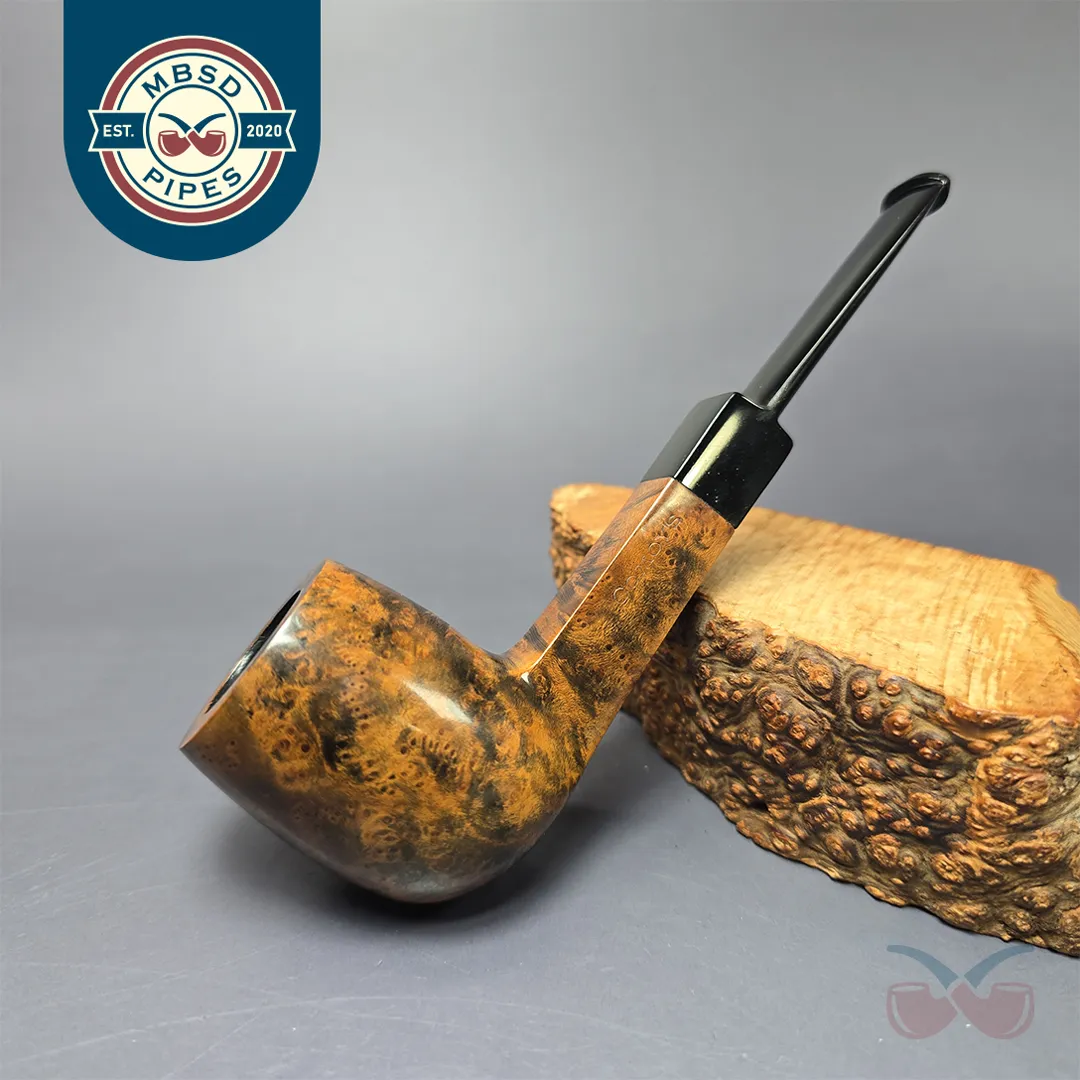 Comoy's 290 Smooth Panel Shank Billiard Estate Briar Pipe, Unsmoked