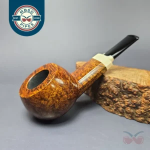 Wandi Riyadi Smooth Facet Shank Tomato w/ Ivorite Handmade Briar Pipe, New