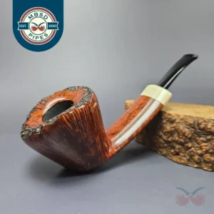 Wandi Riyadi Smooth Wide Shank Dublin w/ Ivorite Handmade Briar Pipe, New