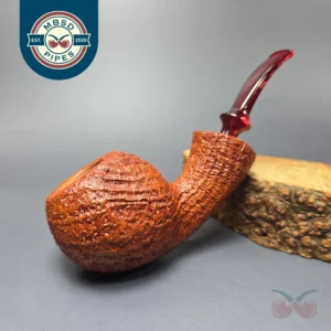 Buckeye Pipes Signature Grade Tan Sandblasted Blowfish Briar Pipe, New