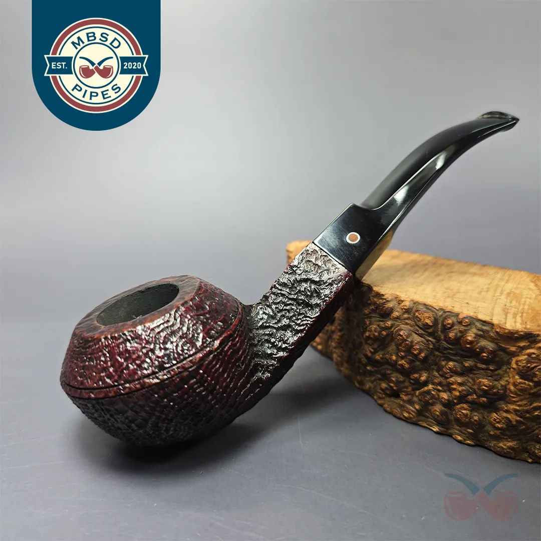 Ashton 1998 Pebble Grain XXX Sandblasted Bulldog Estate Briar Pipe, English Estates
