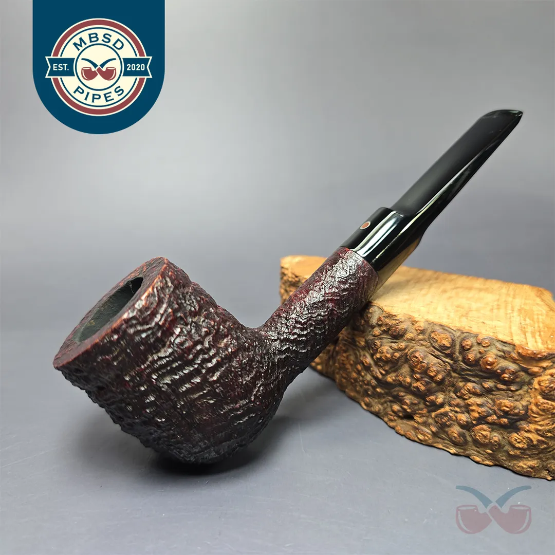 Ashton 1999 Pebble Grain XXX Sandblasted Billiard Estate Briar Pipe, English Estates
