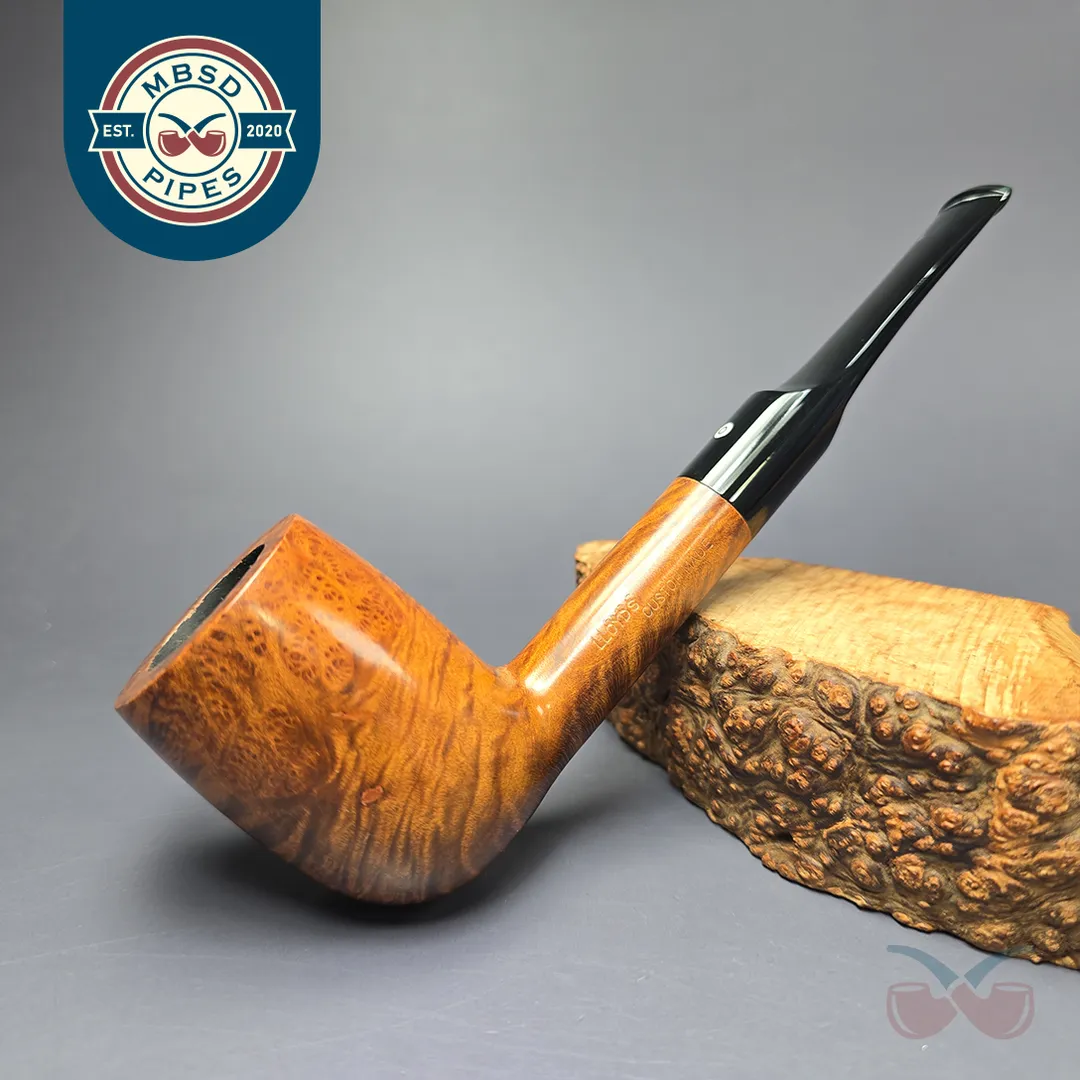 Lloyd's by Lorenzo Custom Made 8551 Smooth Billiard Estate Briar Pipe, Italian Estates