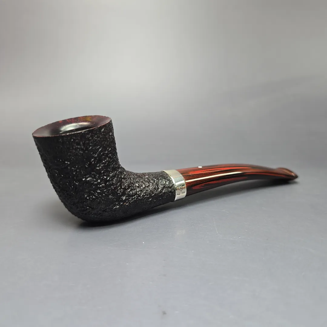 Dunhill 2020 Shell Briar 3421 Sandblasted Zulu w/ Silver Estate Briar Pipe, Unsmoked - Image 2