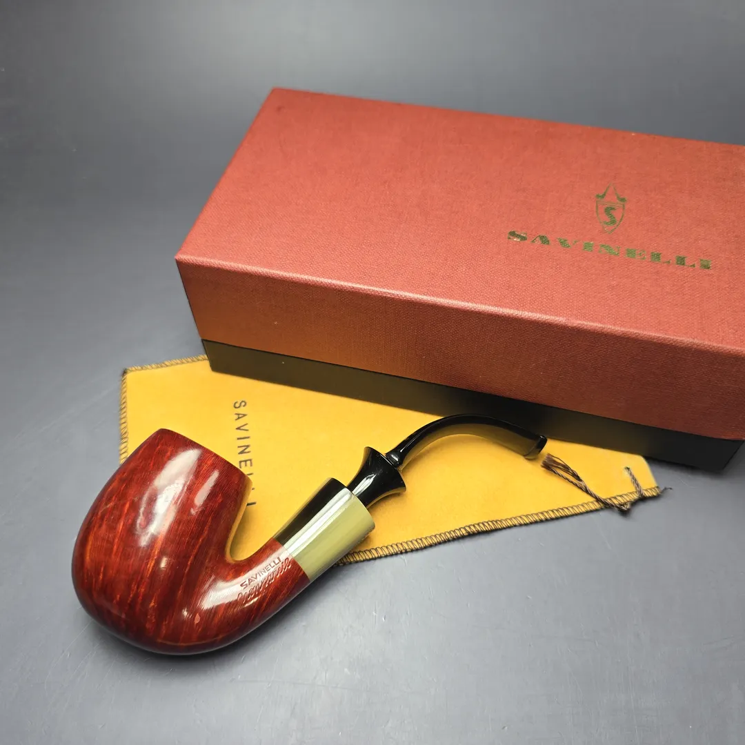 Savinelli Nonpareil 9614 Smooth Oom Paul Estate Briar Pipe, Unsmoked - Image 2