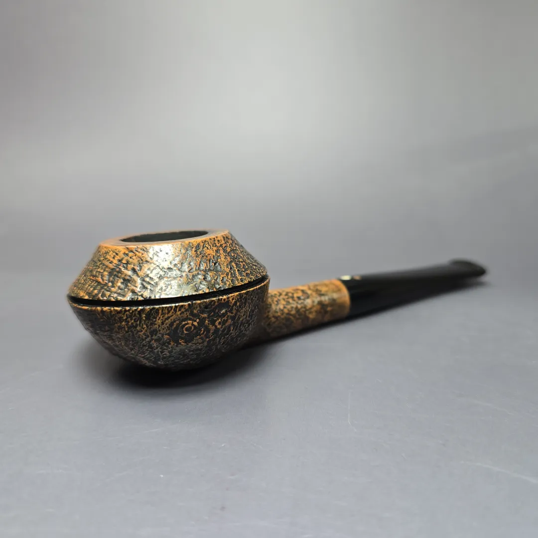 Luciano 2010 Squat Sandblasted Rhodesian Estate Briar Pipe, Italian Estates - Image 2