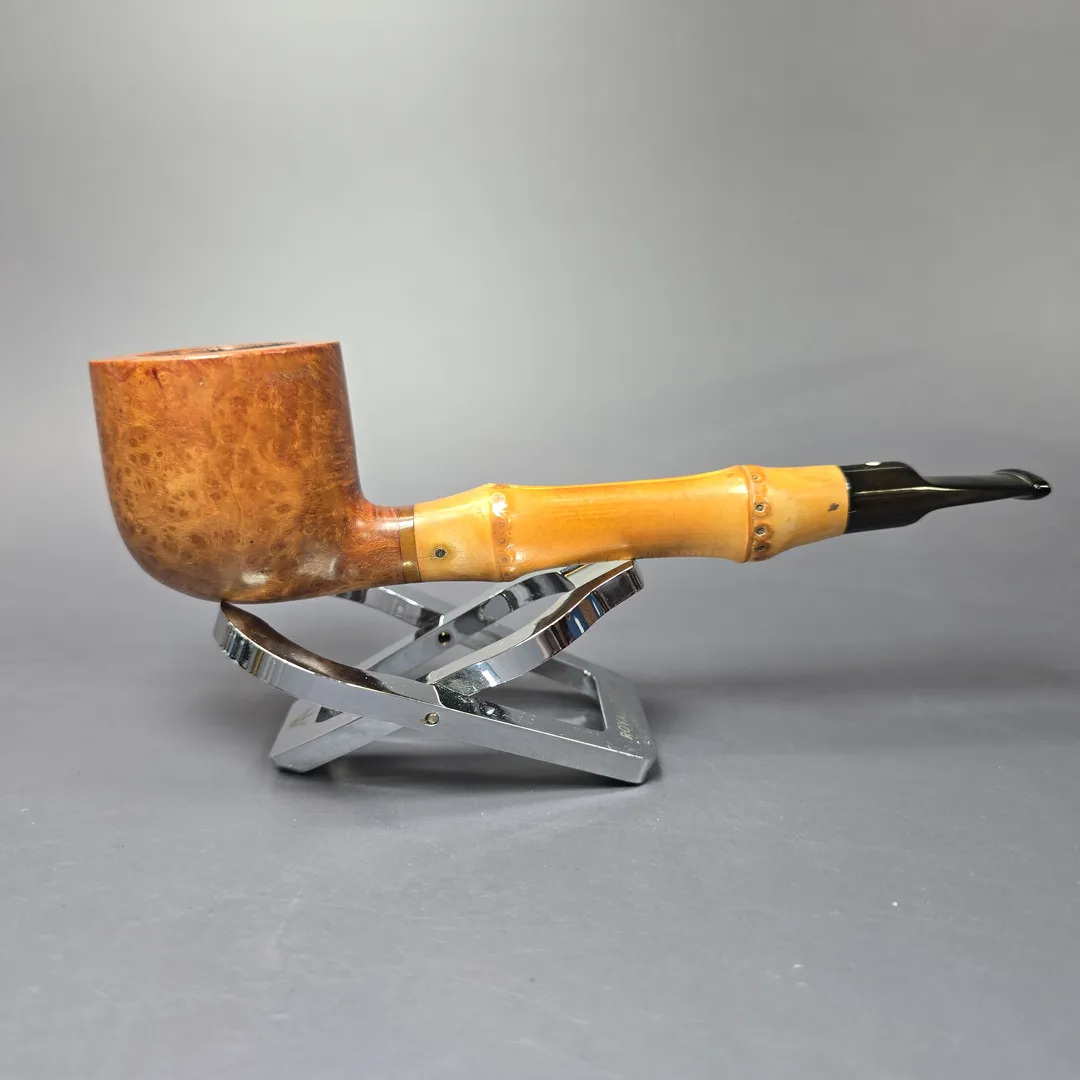 Dunhill 1965 Whangee Root Briar Smooth Bamboo Pot Estate Briar Pipe, English Estates - Image 2