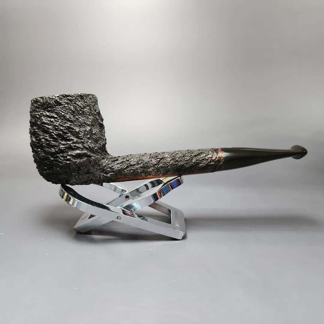 James Upshall Bark Group 6 Partially Rusticated Canadian Estate Briar Pipe, Unsmoked - Image 2