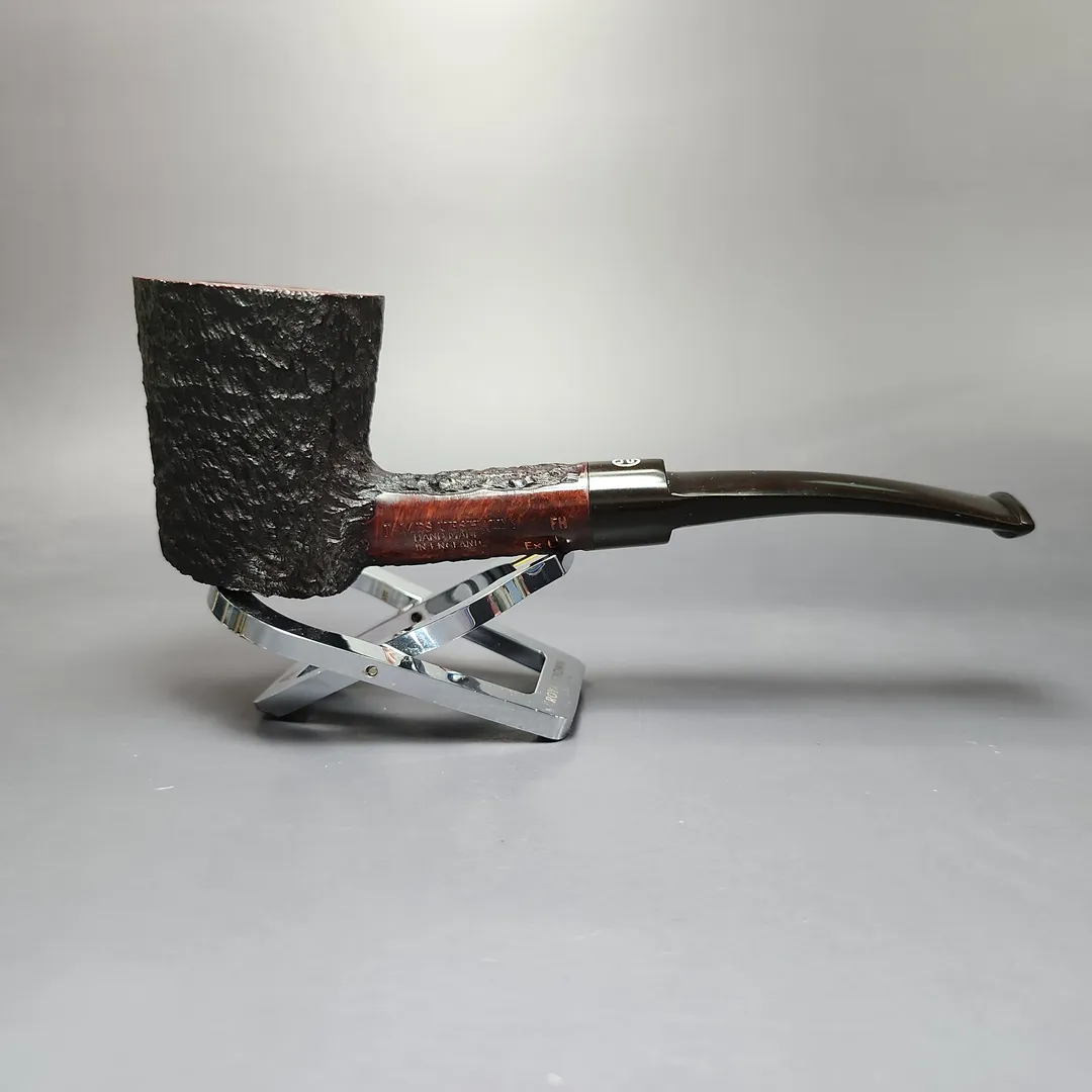 James Upshall Bark EXL Partially Rusticated Poker Estate Briar Pipe, Unsmoked - Image 2