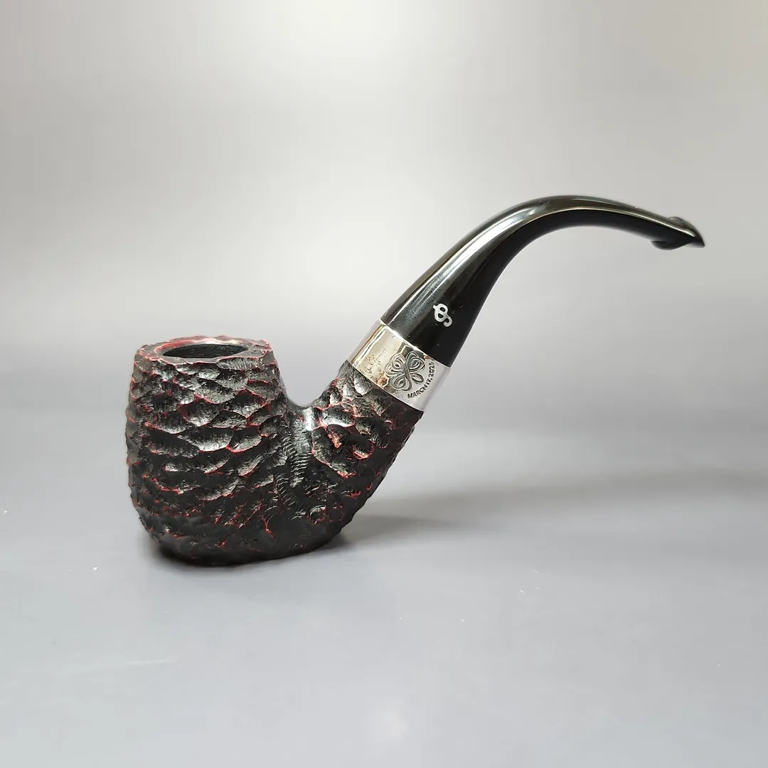 Peterson St Patrick's Day 2025 304 Rusticated Oom Paul Sitter Briar Pipe, Unsmoked - Image 2