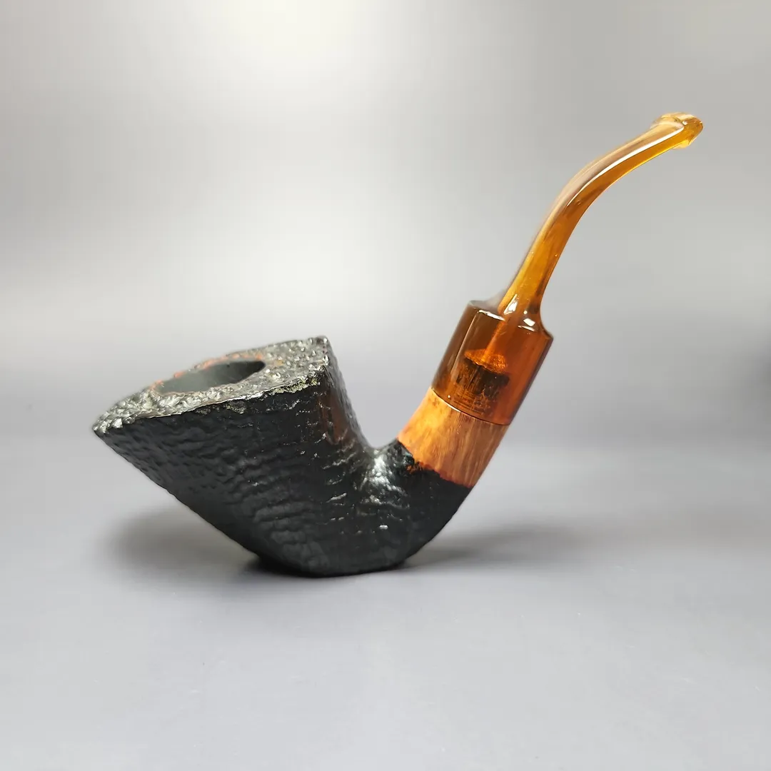 Johs Sandblasted Dublin Sitter Estate Briar Pipe, Danish Estates - Image 2
