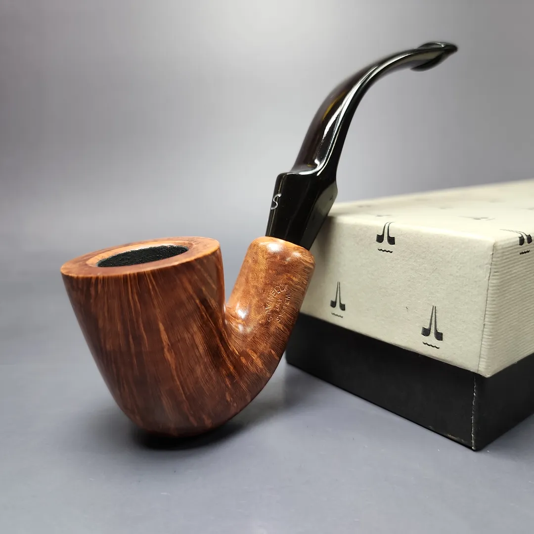 Savinelli Dry System 3621 Smooth Bent Dublin Estate Briar Pipe, Unsmoked, Italian Estates - Image 2