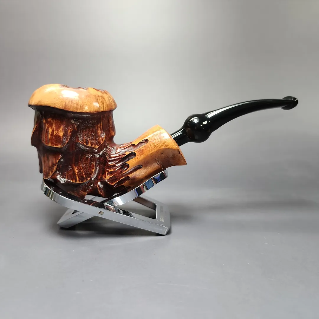 Nording Spruce Cone Partially Rusticated Freehand Estate Briar Pipe, Unsmoked - Image 2