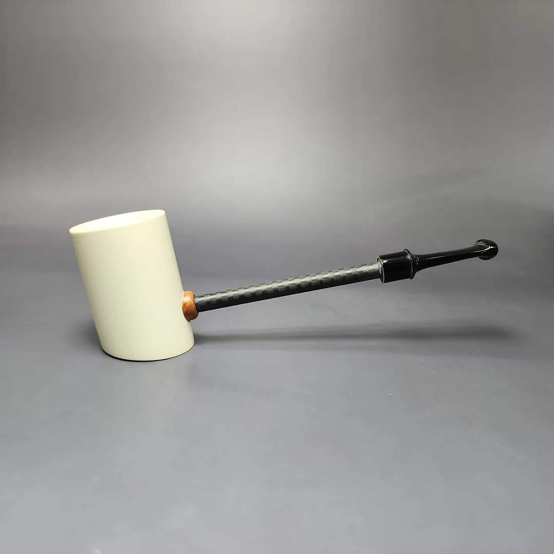 MBSD Meerschaum Deluxe Smooth Poker Block Meerschaum Pipe, New - Image 2