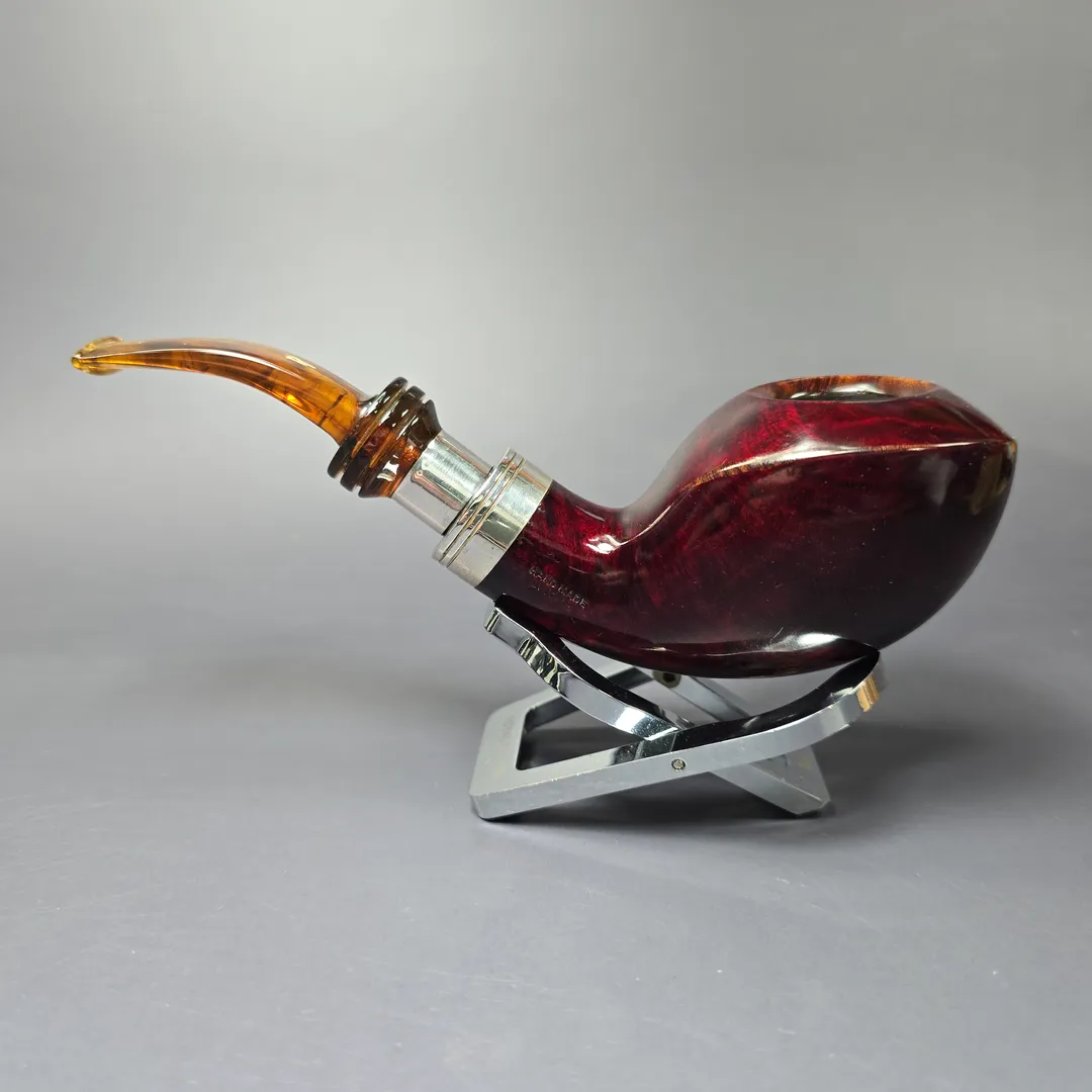 Rinaldo Egea (02) Collection Titania Silver Line (10) Smooth Whale Estate Briar Pipe, Italian Estates - Image 2