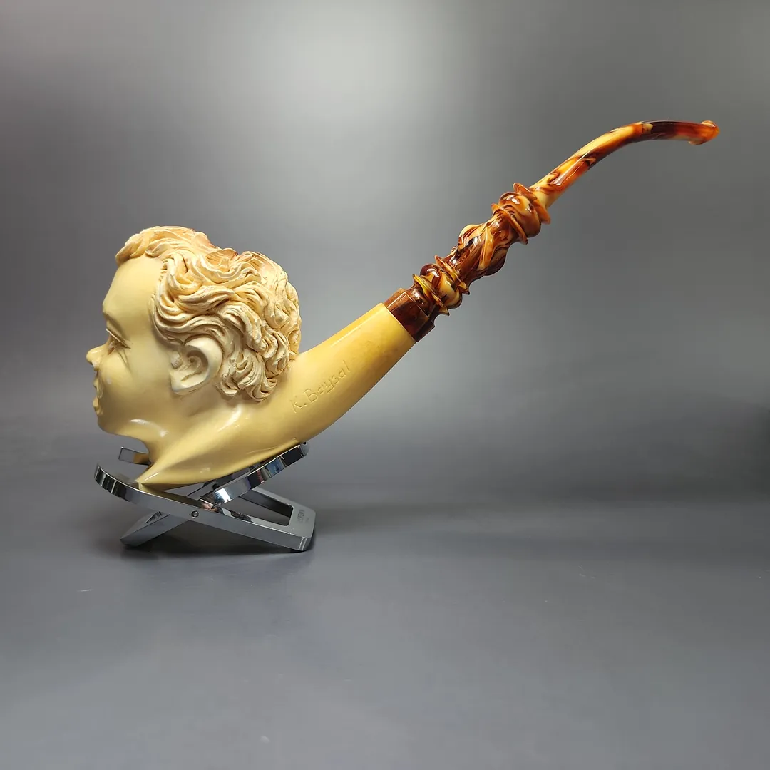 Kadir Baysal Magnum Weeping Child Estate Meerschaum Pipe, Turkish Estates - Image 2