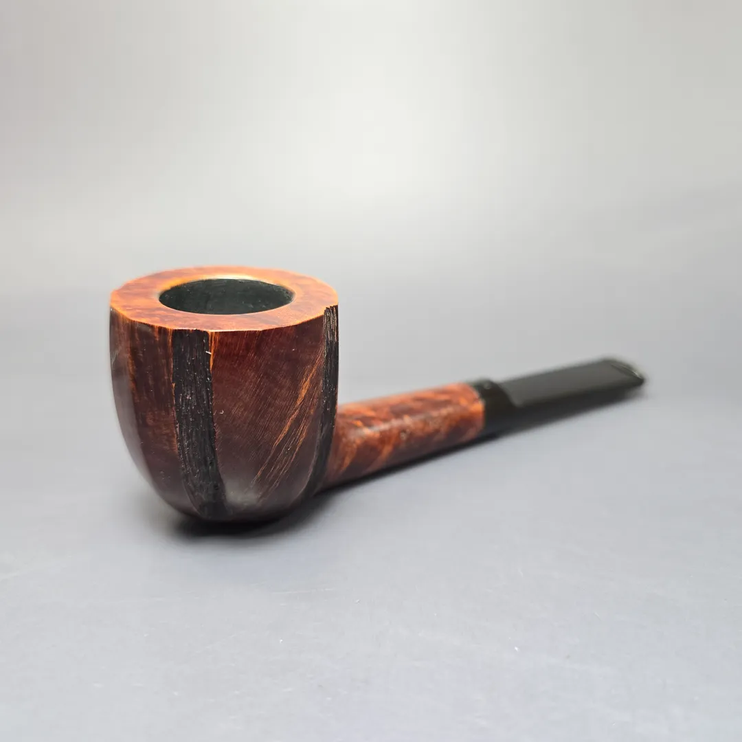 Barling's Make Family Era YOW Quaint EXEL Partially Rusticated Pot Estate Briar Pipe, English Estates - Image 2