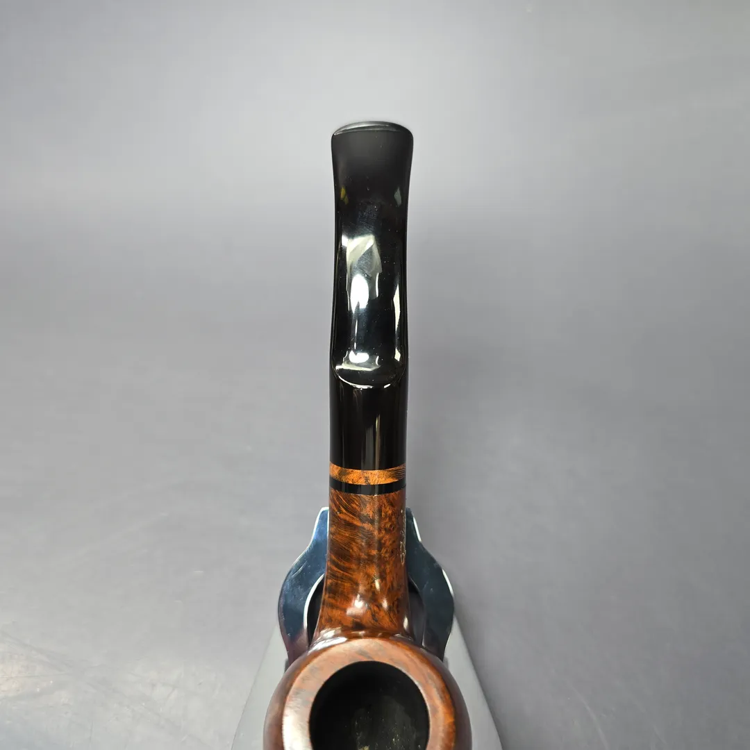 Velani Classica Extra 204 Smooth Bent Billiard Estate Briar Pipe, Unsmoked - Image 2