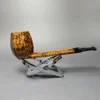 C-Pipe Smooth Deep Contrast Panel Lumberman Handmade Briar Pipe, New - Image 2