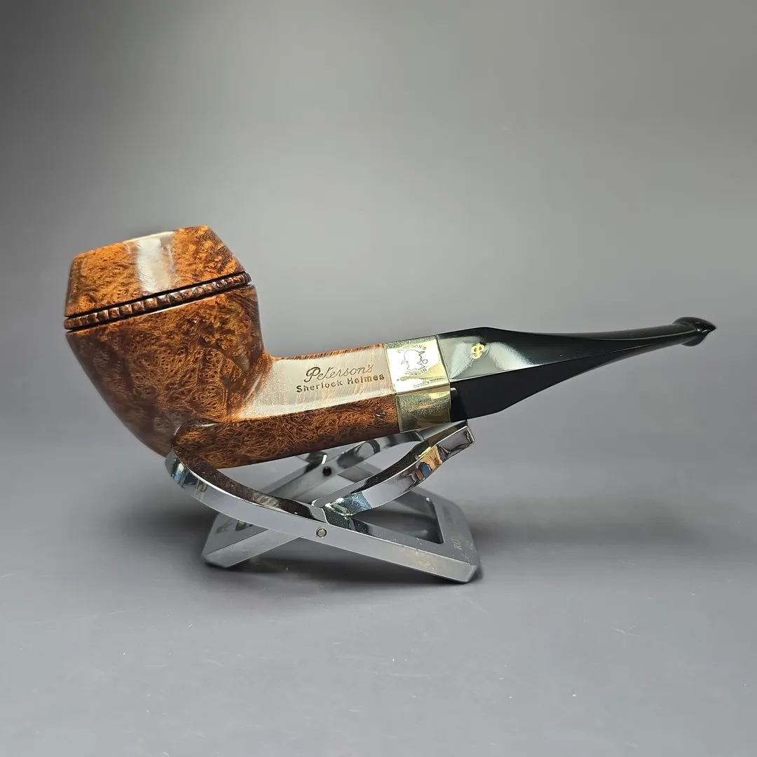 Peterson Sherlock Holmes Baker Street w/ 9k Gold Smooth Bulldog Estate Briar Pipe, Unsmoked - Image 2
