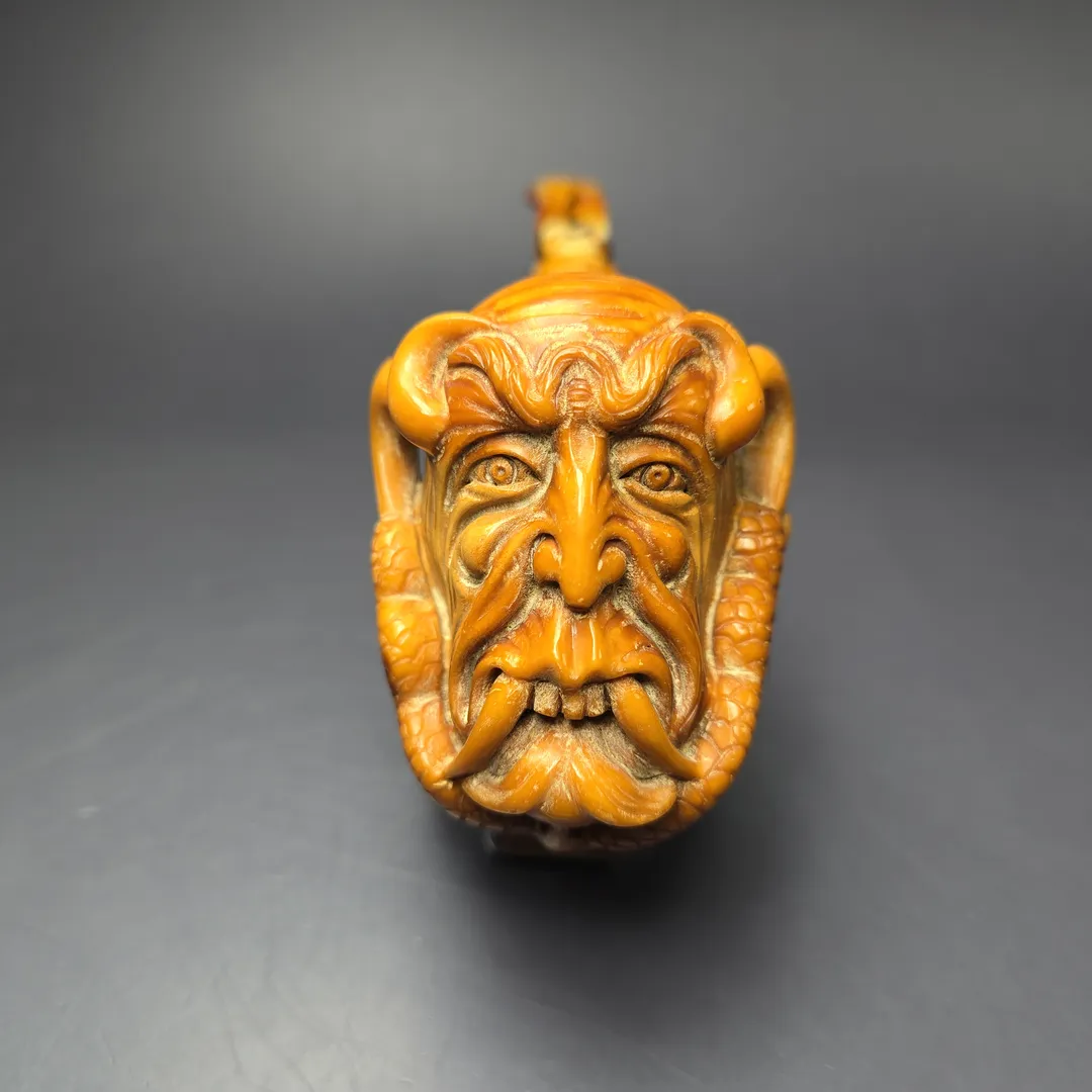Ural (Baglan) Magnum Demon Head Estate Block Meerschaum Pipe, Turkish Estates - Image 3