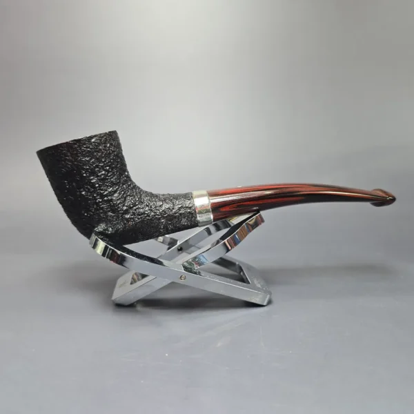 Dunhill 2020 Shell Briar 3421 Sandblasted Zulu w/ Silver Estate Briar Pipe, Unsmoked - Image 3