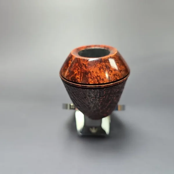Herriot Pipes Partially Sandblasted Bulldog Handmade Briar Pipe, New - Image 3