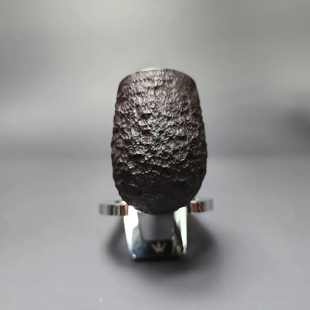 James Upshall Bark Group 6 Partially Rusticated Bent Billiard Estate Briar Pipe, Unsmoked - Image 3