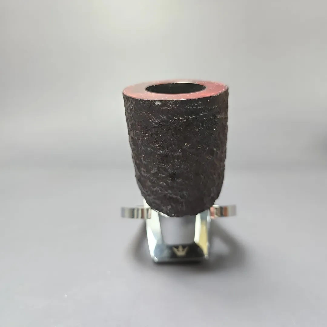 James Upshall Bark Group 6 Partially Rusticated Billiard Estate Briar Pipe, Unsmoked - Image 3