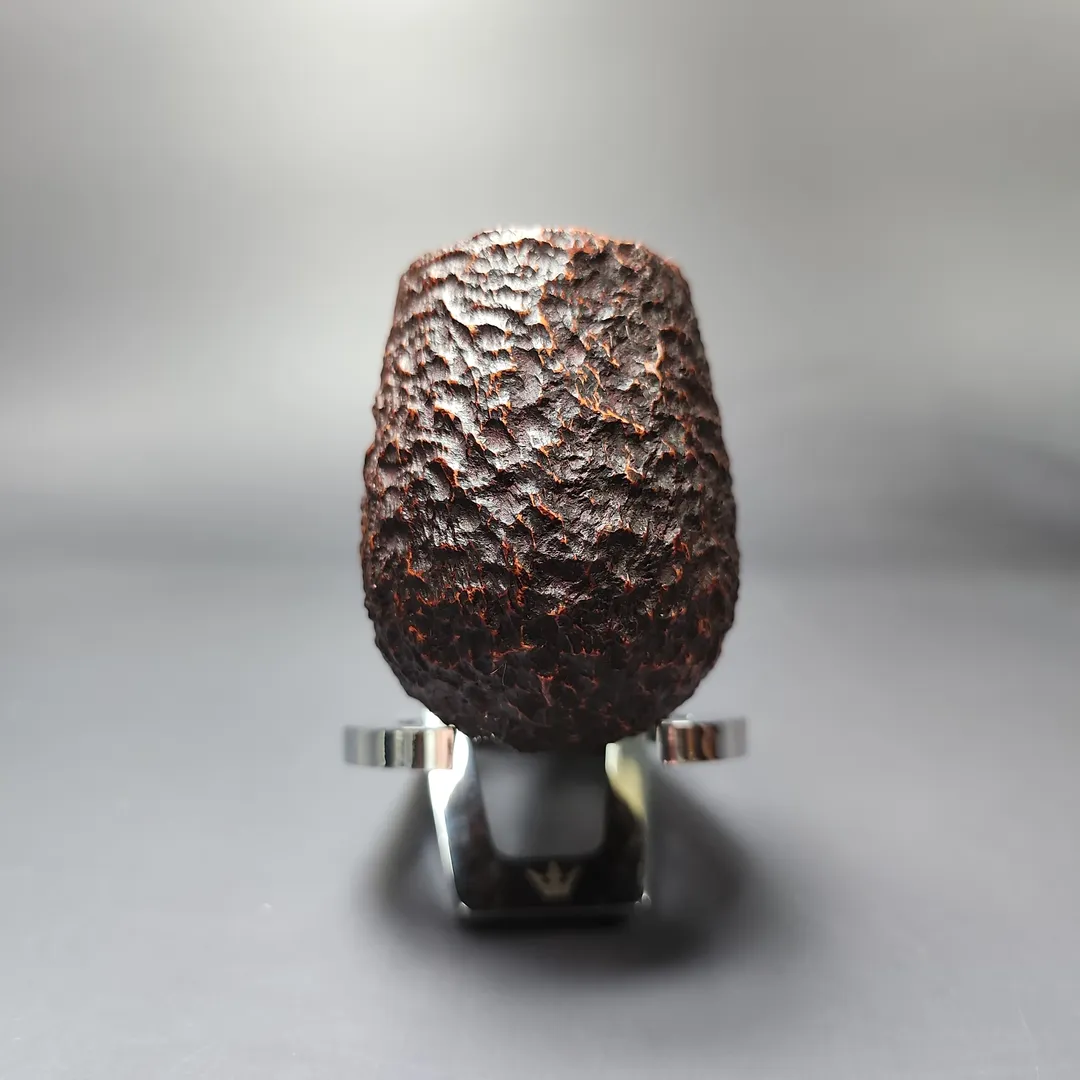 James Upshall Bark EXL Rusticated Bent Billiard Estate Briar Pipe, Unsmoked - Image 3