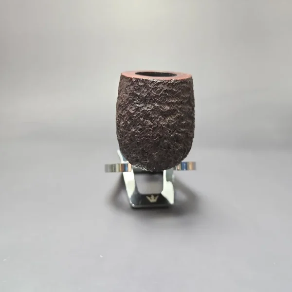 James Upshall Bark Group 5 Partially Rusticated Billiard Estate Briar Pipe, Unsmoked - Image 3