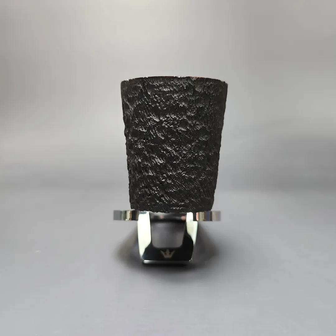 James Upshall Bark EXL Partially Rusticated Poker Estate Briar Pipe, Unsmoked - Image 3