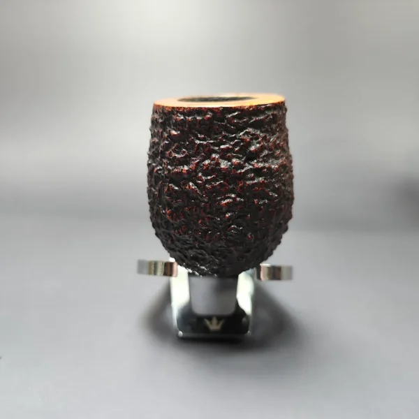 Radice Rind O T/B Twin Bore Rusticated Canadian w/ Faux Bamboo Estate Briar Pipe, Italian Estates - Image 3