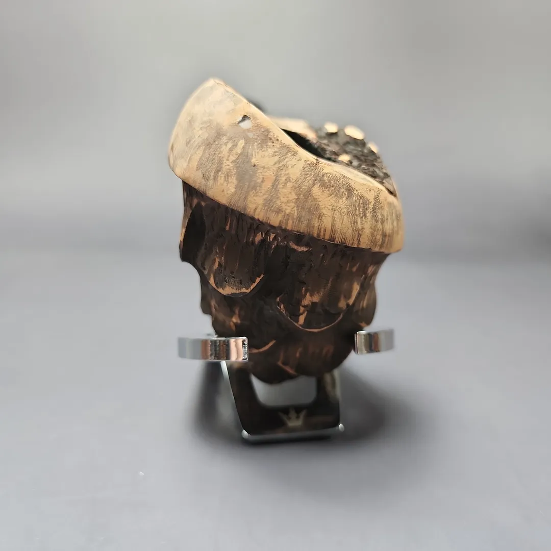 Nording Spruce Matte Partially Rusticated Freehand Estate Briar Pipe, Unsmoked - Image 3