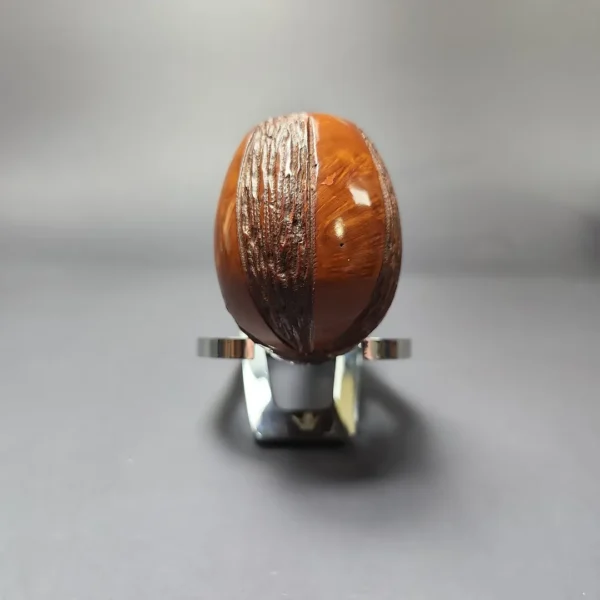 Comoy's Pre-1980s Highgate 184 Partially Rusticated Bent Billiard Estate Briar Pipe, Unsmoked - Image 3