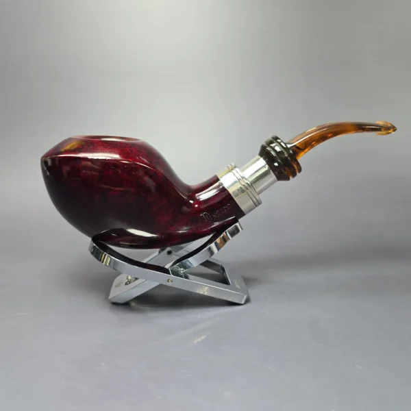 Rinaldo Egea (02) Collection Titania Silver Line (10) Smooth Whale Estate Briar Pipe, Italian Estates - Image 3