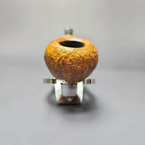 HS Studio Sandblasted Long Shank Acorn w/ Boxwood Estate Briar Pipe, Unsmoked - Image 3